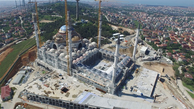 Çamlıca Camii havadan görüntülendi