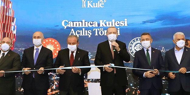 Çamlıca Kulesi'ndeki kurdele kesimine Erdoğan'ın şakası damga vurdu
