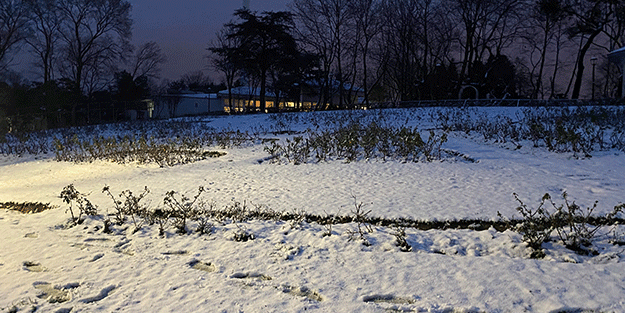 Çamlıca Tepesi beyaza büründü