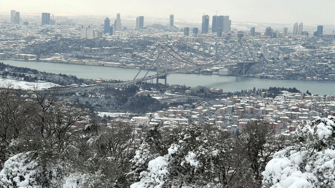 Çamlıca’da çocukların kar sevinci! Tatili fırsata çevirdiler