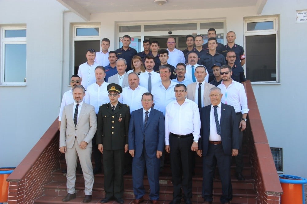 Çan protokolü bayramda bir araya geldi 
