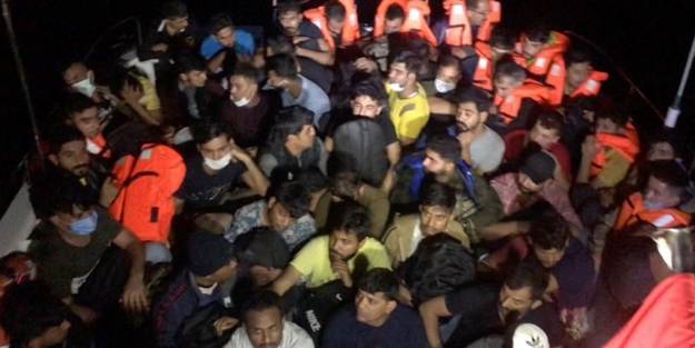 Çanakkale açılarında 58 düzensiz göçmen yakalandı