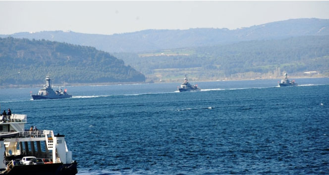 Çanakkale Boğazı'nda resmi geçit provası yapıldı