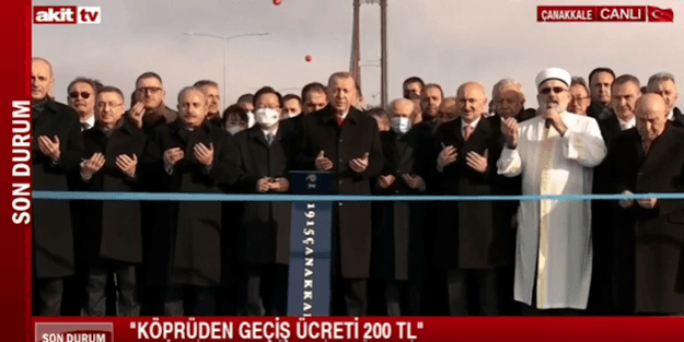 Çanakkale Köprüsü dualarla açıldı!