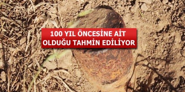  Çanakkale Savaşları'ndan kalma top mermisi bulundu