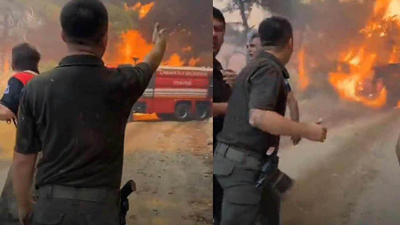 Çanakkale'de facianın eşiğinden dönüldü: İtfaiye aracı yandı!