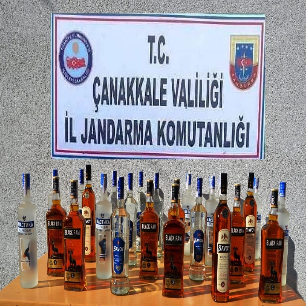 Çanakkale’de kaçak içki operasyonu 