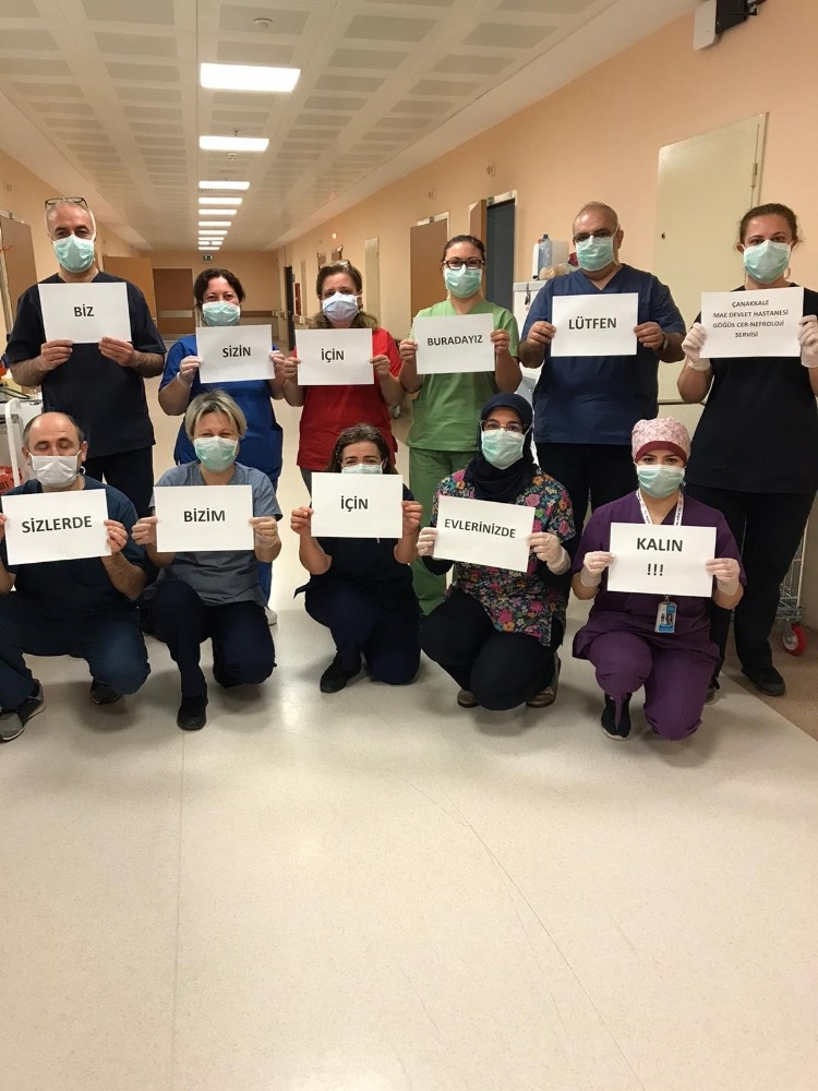 Çanakkale’de sağlık çalışanlarından 