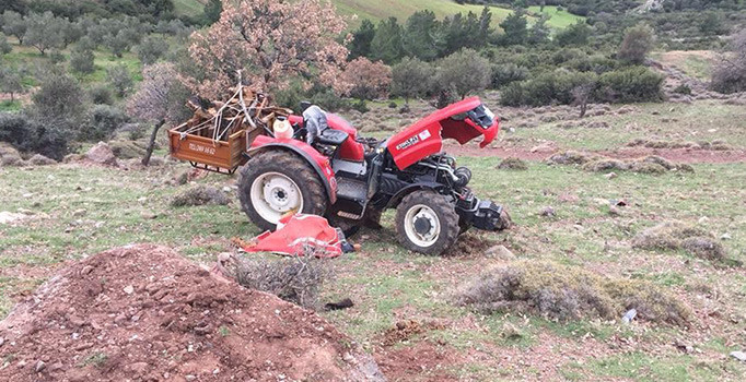 Çanakkale'de traktör devrildi: 1 ölü, 1 yaralı