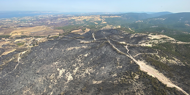 Çanakkale'de yürekleri yakan tablo havadan görüntülendi