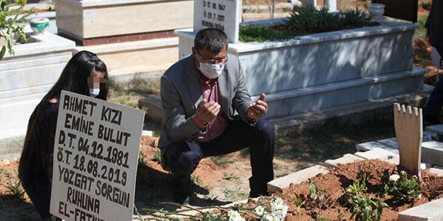 Canice katledilen Emine Bulut'un kızı anneler gününde annesini ziyaret etti