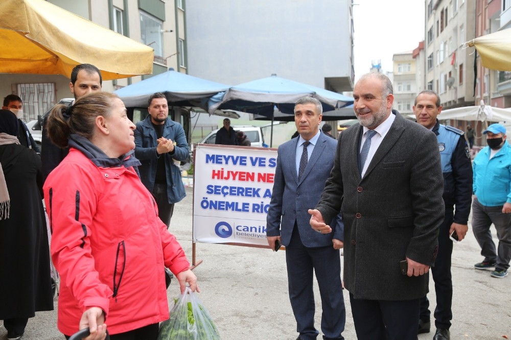 Canik’te pazar yerlerine kontrollü giriş 