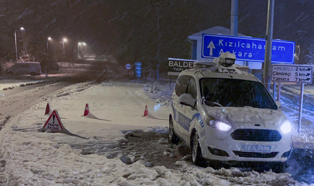 Çankırı'da kar yağışı etkili oluyor