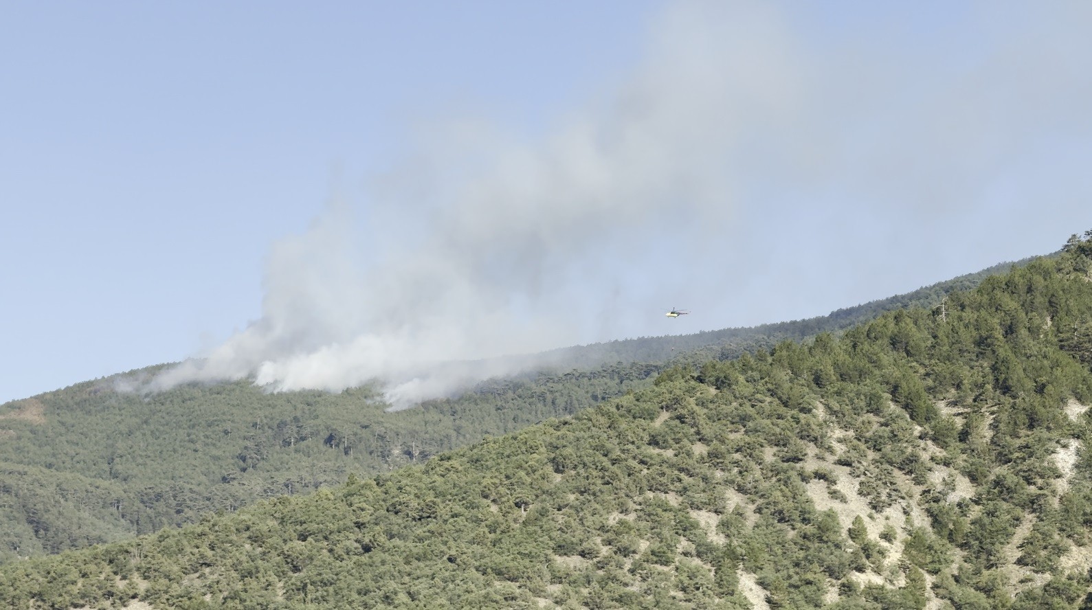 Çankırı’da orman yangını: Karadan ve havadab müdahale sürüyor