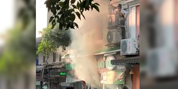 Canlarını kurtarmak için saniyelerle yarıştılar! 2 kişi patlamadaki yangından böyle kurtulmaya çalıştı