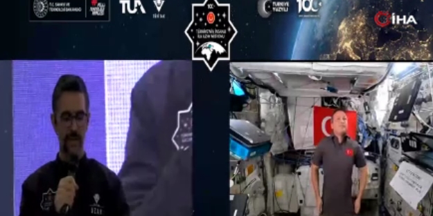 Canlı bağlantı kuruldu ‘Alo Ben Uzaydan Alper Gezeravcı’