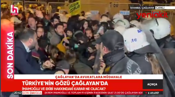 Canlı yayın olunca rezilliği örtemediler! Halk TV ekranlarında avukatlar polise saldırıyor