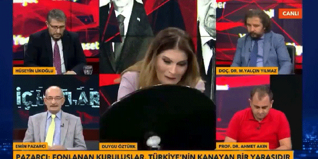 Canlı yayın sırasında masa kırıldı!