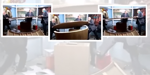 Canlı yayında böyle kavga görülmedi