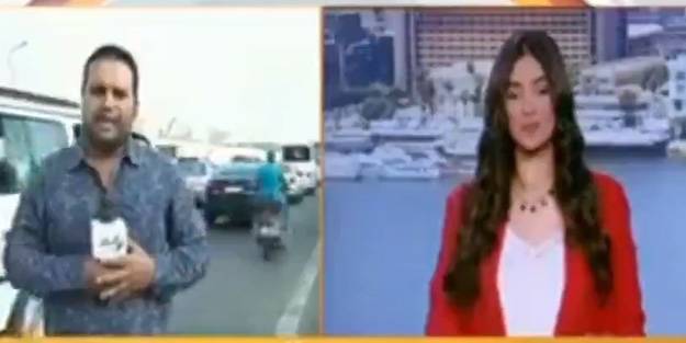 Canlı yayında görülmemiş kaza! Muhabir neye uğradığını şaşırdı