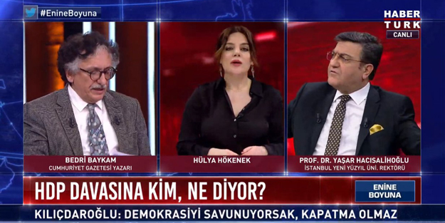 Canlı yayında HDP kavgası! Cumhuriyet yazarı Bedri Baykam ağzının payını aldı!