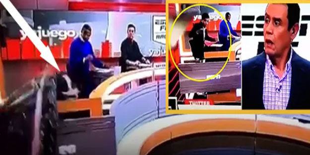 Canlı yayında inanılmaz anlar: Herkes şok geçirdi