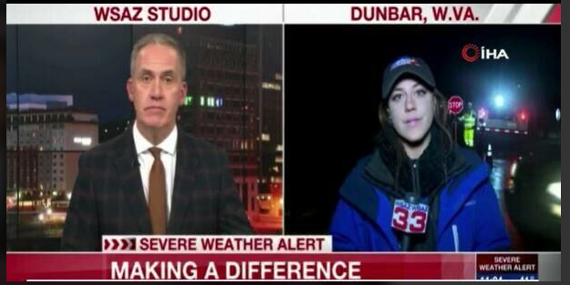 Canlı yayında muhabire araç çarptı, sonra olanlar daha da şaşırttı!