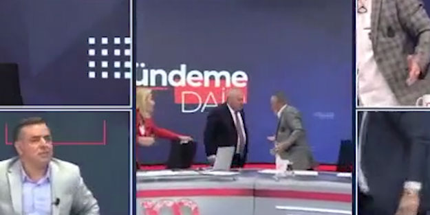 Canlı yayında ortalık karıştı