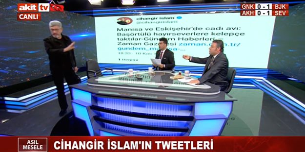 Canlı yayında sinirlerine hakim olamayan Cihangir İslam stüdyoyu terk etti