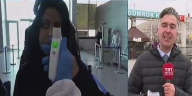 Canlı yayında TRT Muhabiri şok yaşadı