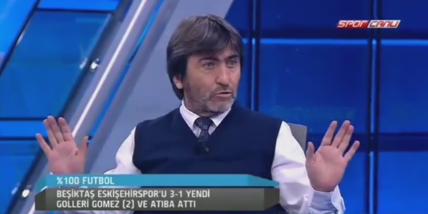 Canlı yayında yangın alarmını duyunca...