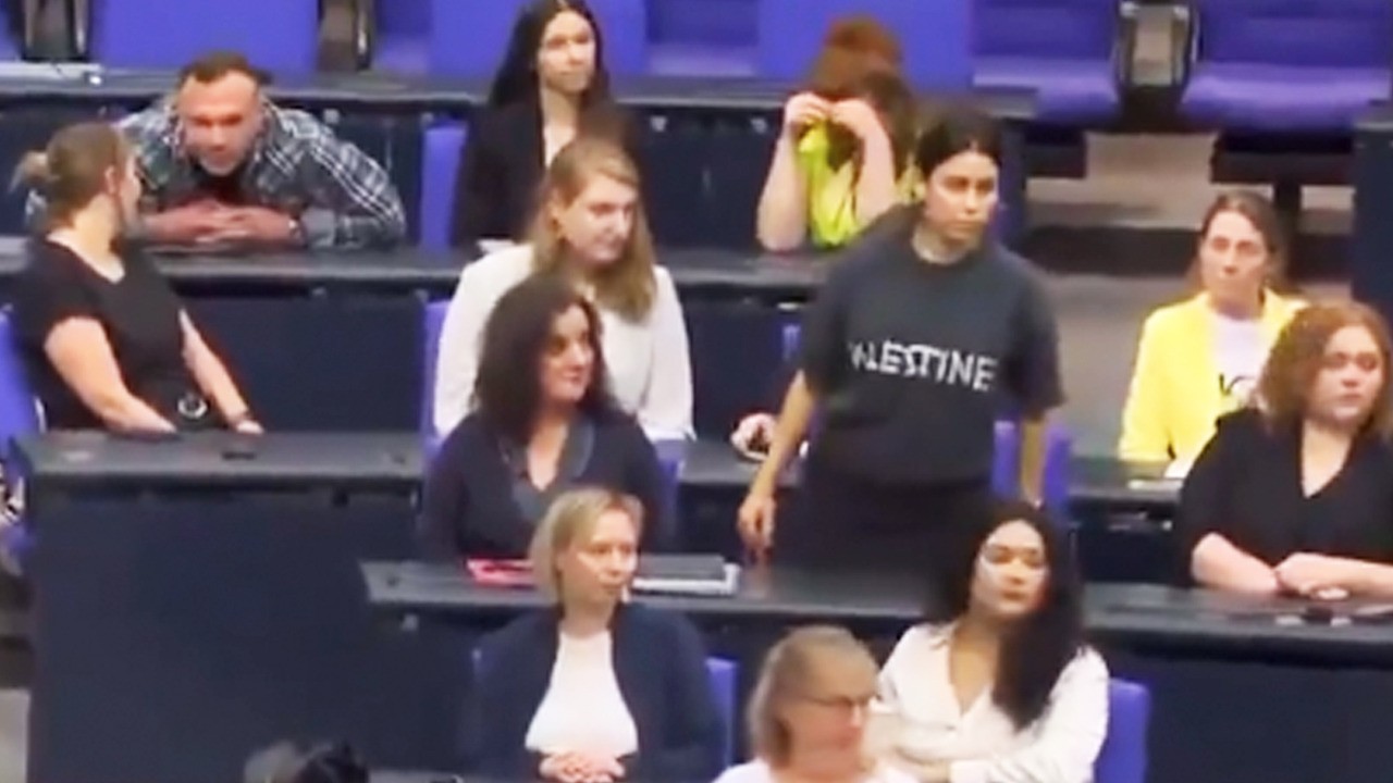 Cansın Köktürk, Federal Meclis'ten atıldı: Filistin yazılı tişört giydi!