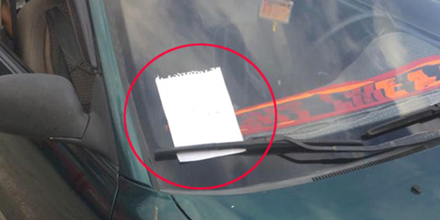 Çarptığı araca bıraktığı not 'insanlık ölmemiş' dedirtti!