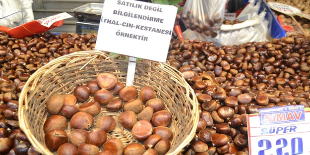 Çarşı-pazarlarda sahte kestane alarmı!