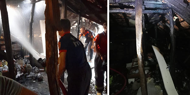 Çatı yangını paniğe neden oldu