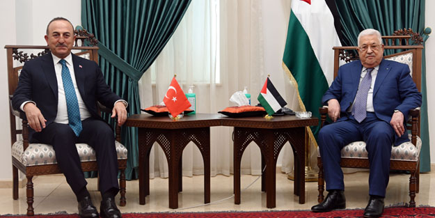 Çavuşoğlu ile görüşen Mahmud Abbas, Türkiye'nin Filistin'e desteğine övgüler dizdi!