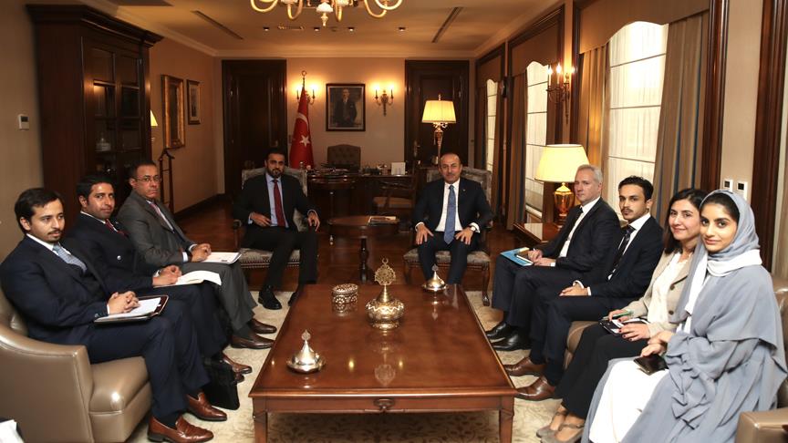 Çavuşoğlu Katar Kalkınma Fonu Direktörü el-Kevari'yi kabul etti