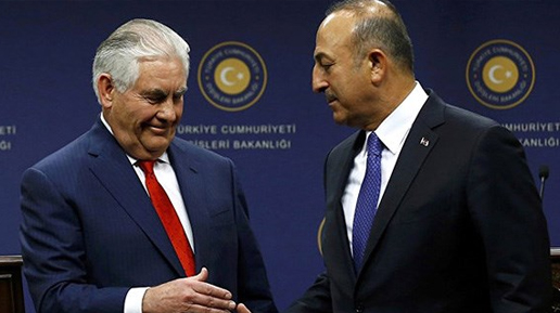 Çavuşoğlu ve ABD'li mevkidaşı Tillerson ile görüştü