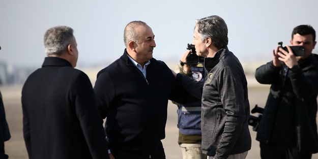 Çavuşoğlu ve Blinken deprem Hatay'a gitti