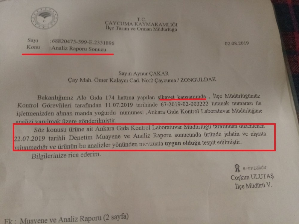 Çaycuma manda yoğurdu üreticisinden açıklama 
