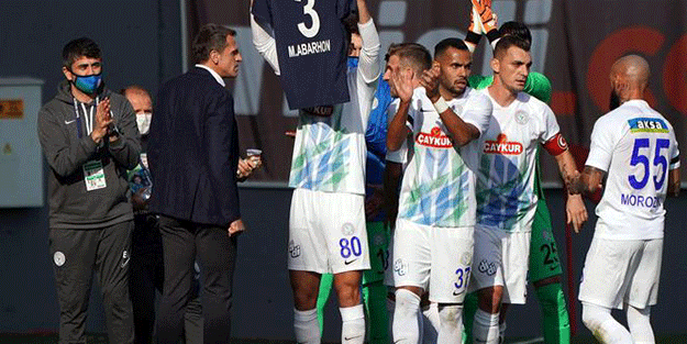 Çaykur Rizesporlu futbolcular Mohamed Abarhoun'u unutmadı