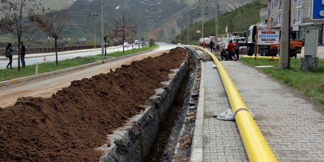 Bitlis’te doğalgaz çalışmaları sürüyor