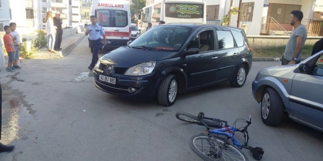 Otomobil ile bisiklet çarpıştı, 1 yaralı