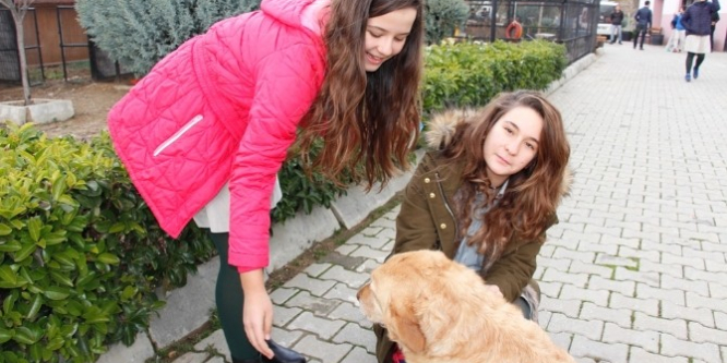 Ödemişli öğrencilerden hayvan barınağına ziyaret
