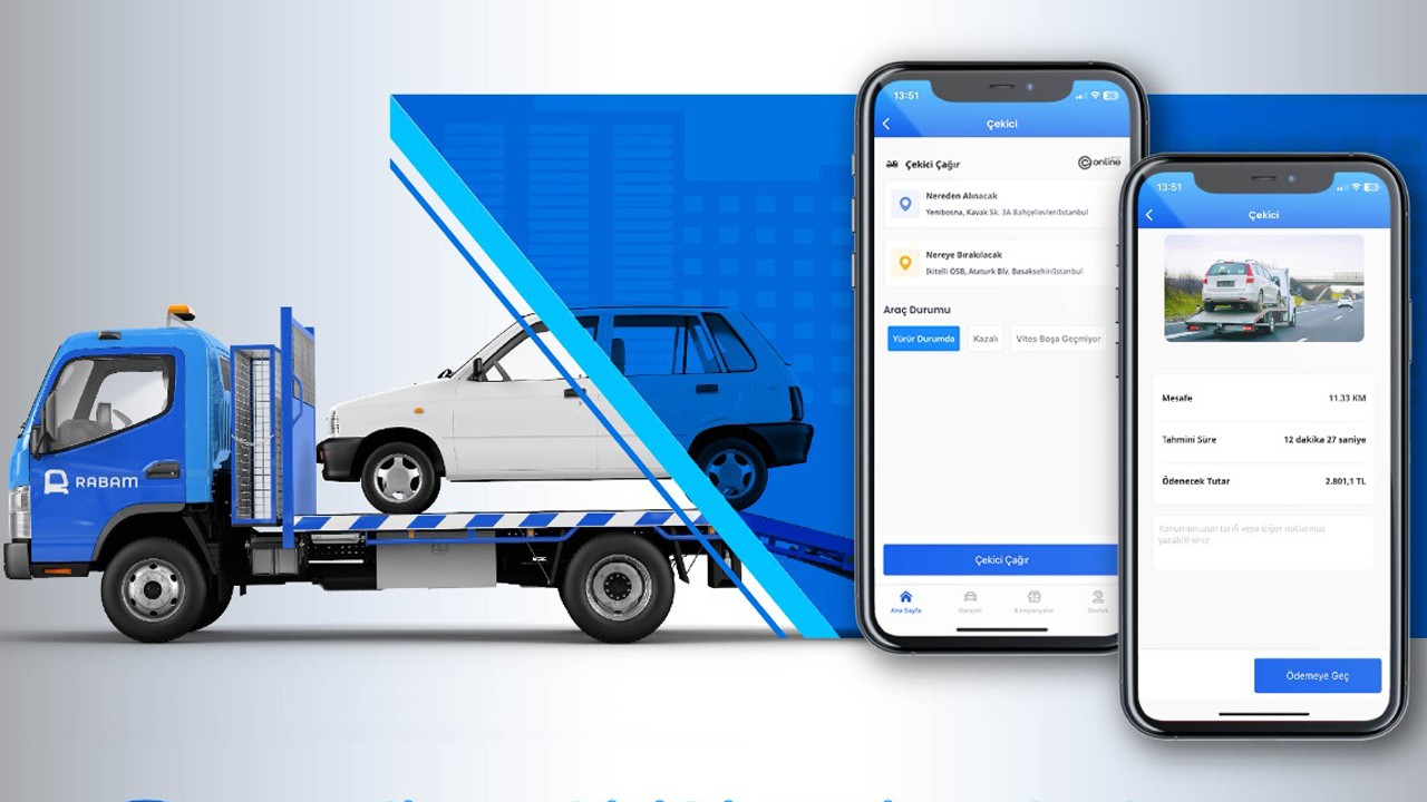 "Çekici Hizmeti" artık cebinizde!