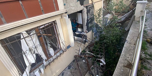 Çekmeköy'de patlama anı kamerada! Korkuyla kaçıştılar