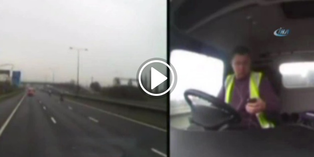 Cep telefonuna bakan adam trafikte dehşet saçtı!