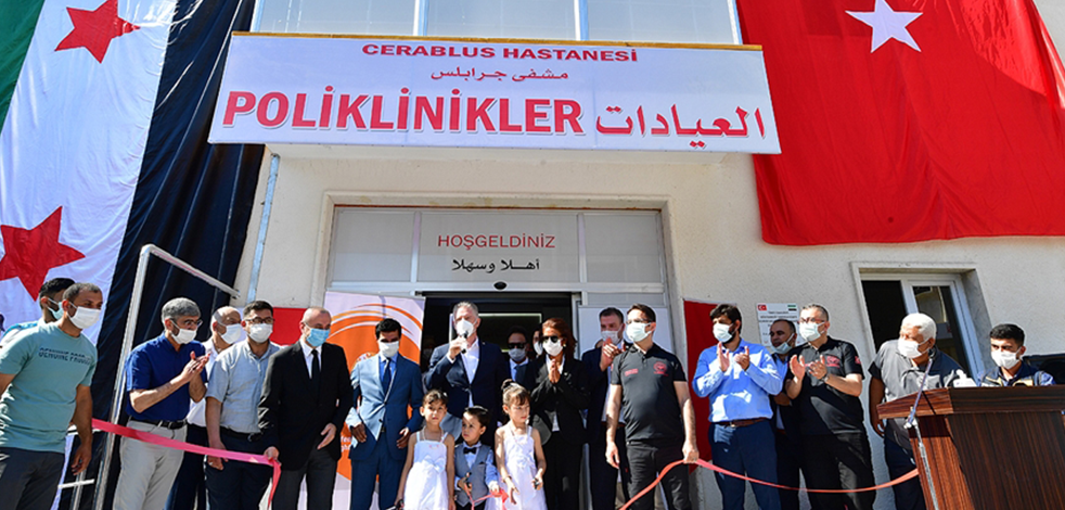Cerablus'ta 14 branşta hasta kabul edecek hastanenin ek poliklinik binası açıldı