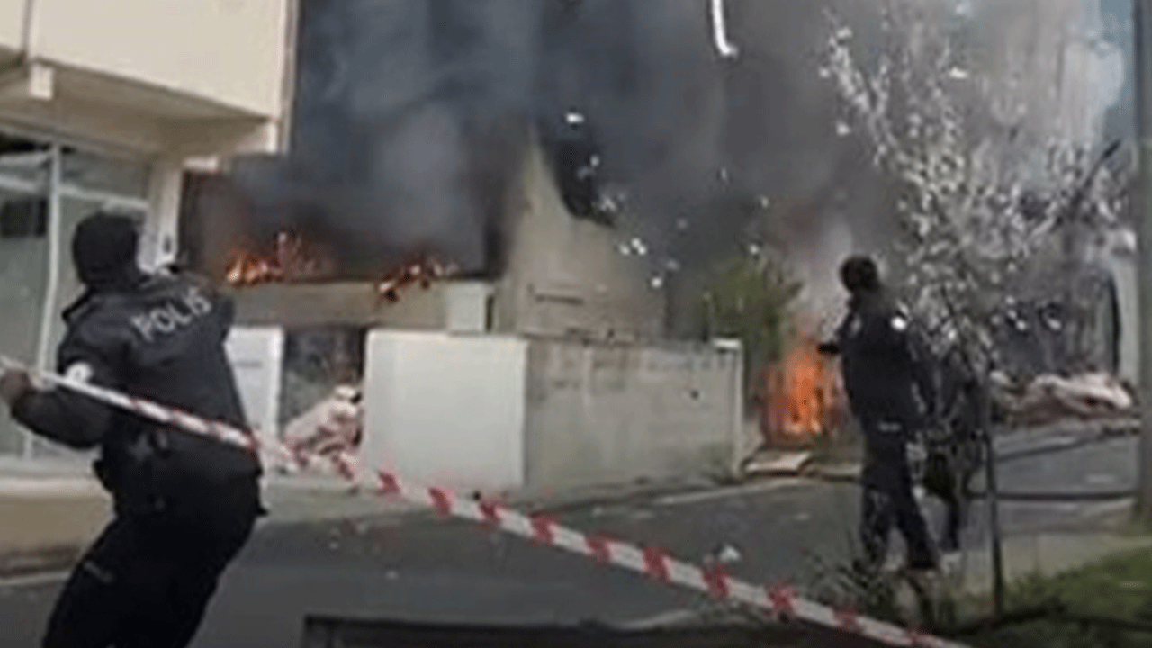 Çerkezköy'de doğal gaz patlaması anbean kaydedildi!