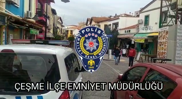 Çeşme polisinden anonslu uyarı 